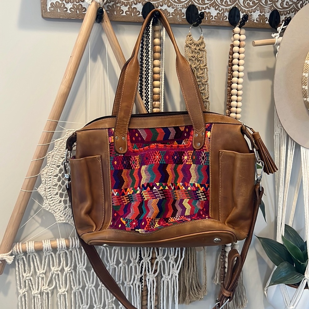 Huipil convertible crossbody/shoulder bag. Custom made. Excellent condition!